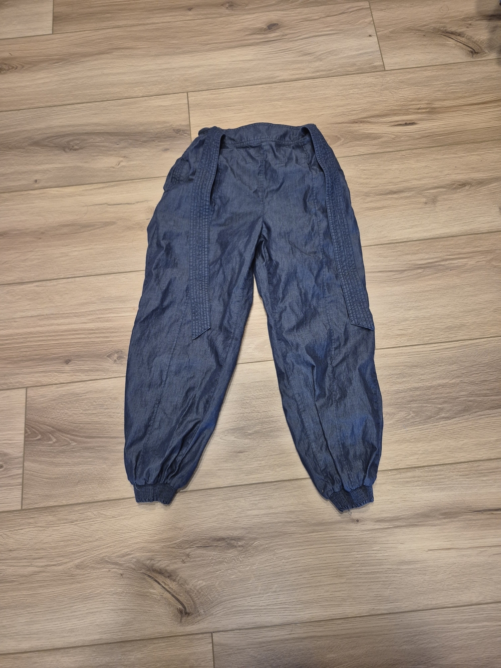 Anthropologie Navy Blue Tie-Waist Jogger jean Size S